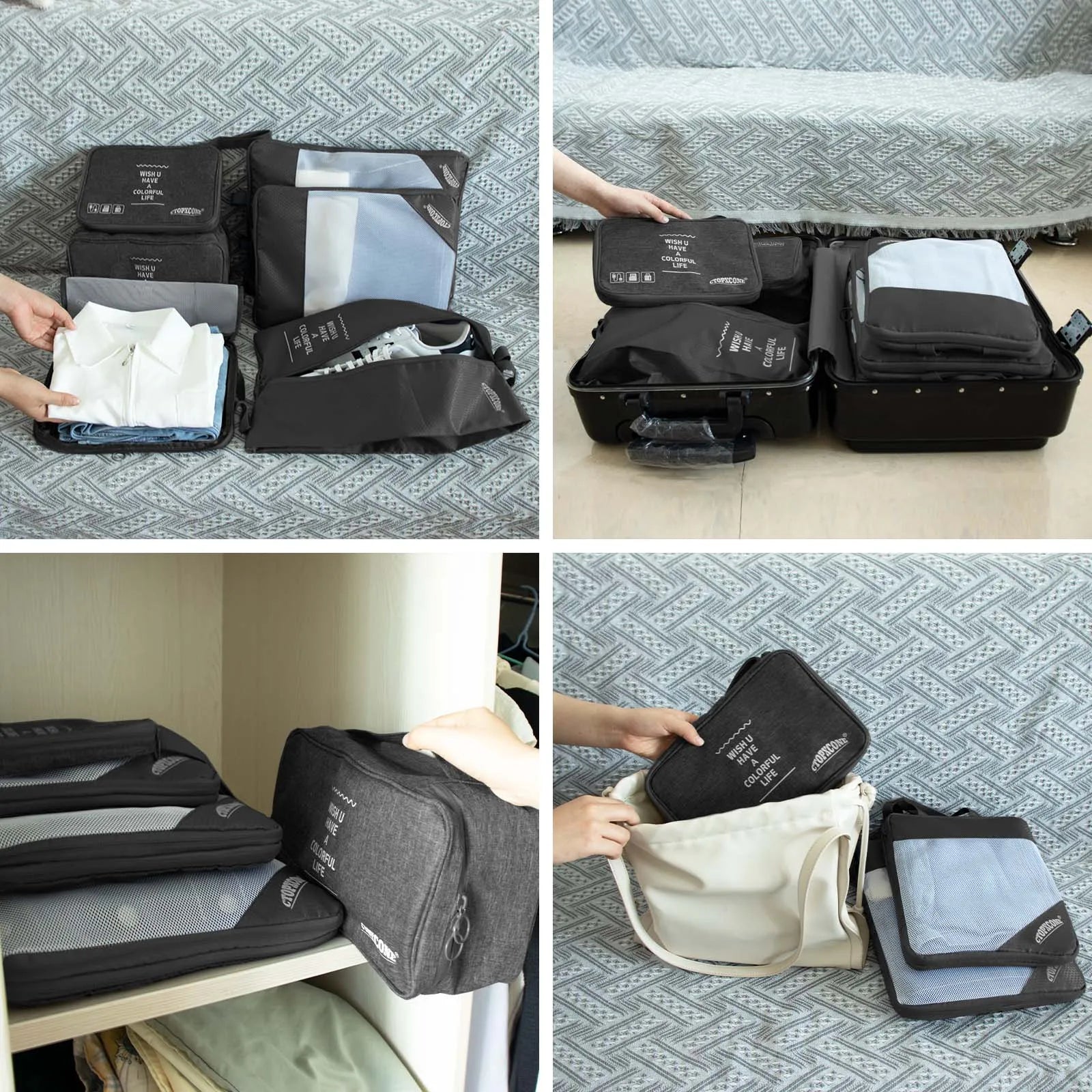 "Ultimate Travel Packing Cube Set with Organizer Bag - 7 Piece"