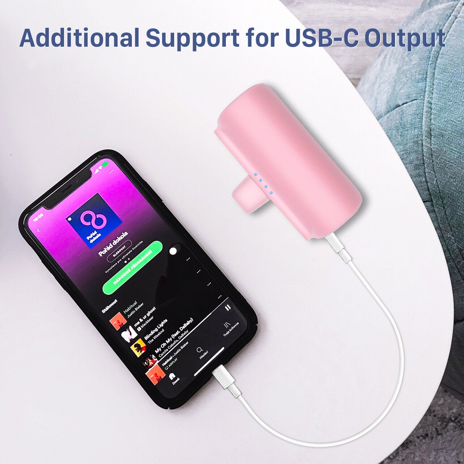 Portable Mini Power Bank Charger for iPhone and Type C Phones - Instant Charging Technology