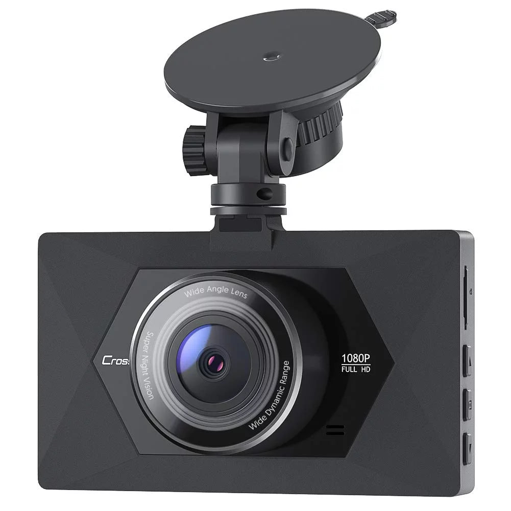 Car Dash Camera with 1080P Full HD Video Recording, 3" LCD Display, Night Vision, Wide Angle, and Advanced Safety Features