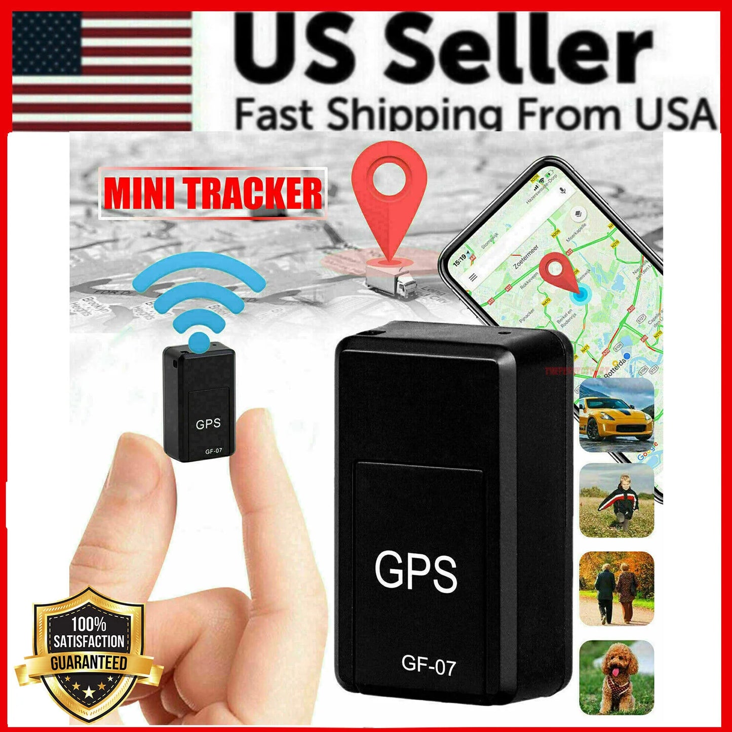 "Real-Time Vehicle GPS Tracker with GSM and GPRS - USA"