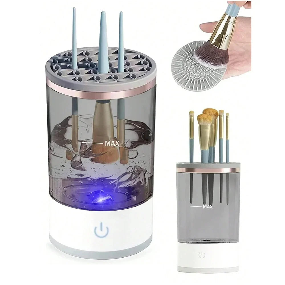 "Keep your makeup brushes clean and dry in no time with this Electric Makeup Brush Cleaner! 💄✨ #makeup #beauty"