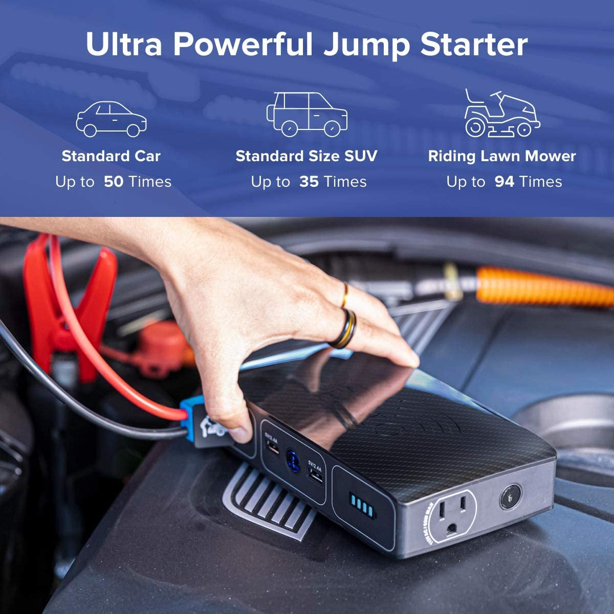 "Ultimate Power on the Go: Bolt Wireless Laptop Power Bank - Portable Charger with AC Outlet and Car Jump Starter"