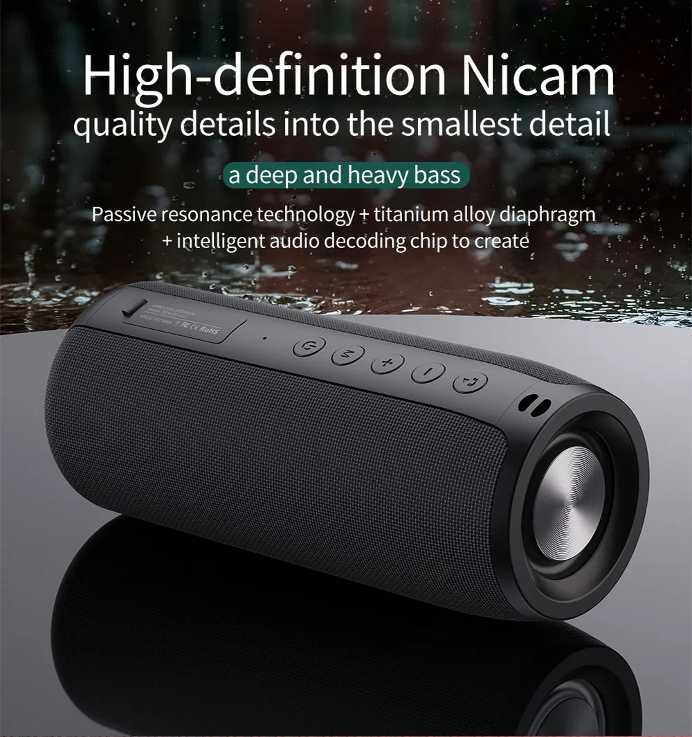 "Ultimate Outdoor Sound: Waterproof Bluetooth Speaker with 30H Playtime"