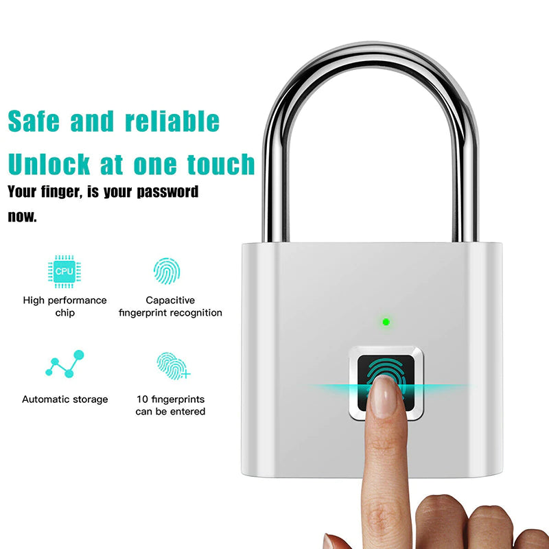 "Secure Touch: USB Rechargeable Smart Lock with Fingerprint Recognition"