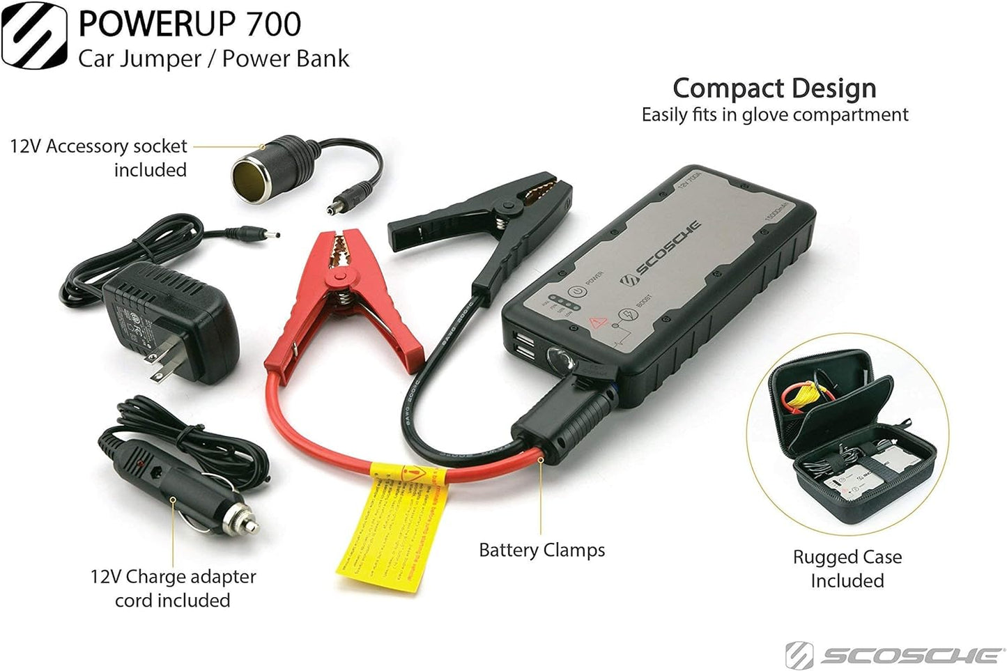 "Powerup 700 Portable Car Jump Starter - Never Get Stranded Again!"