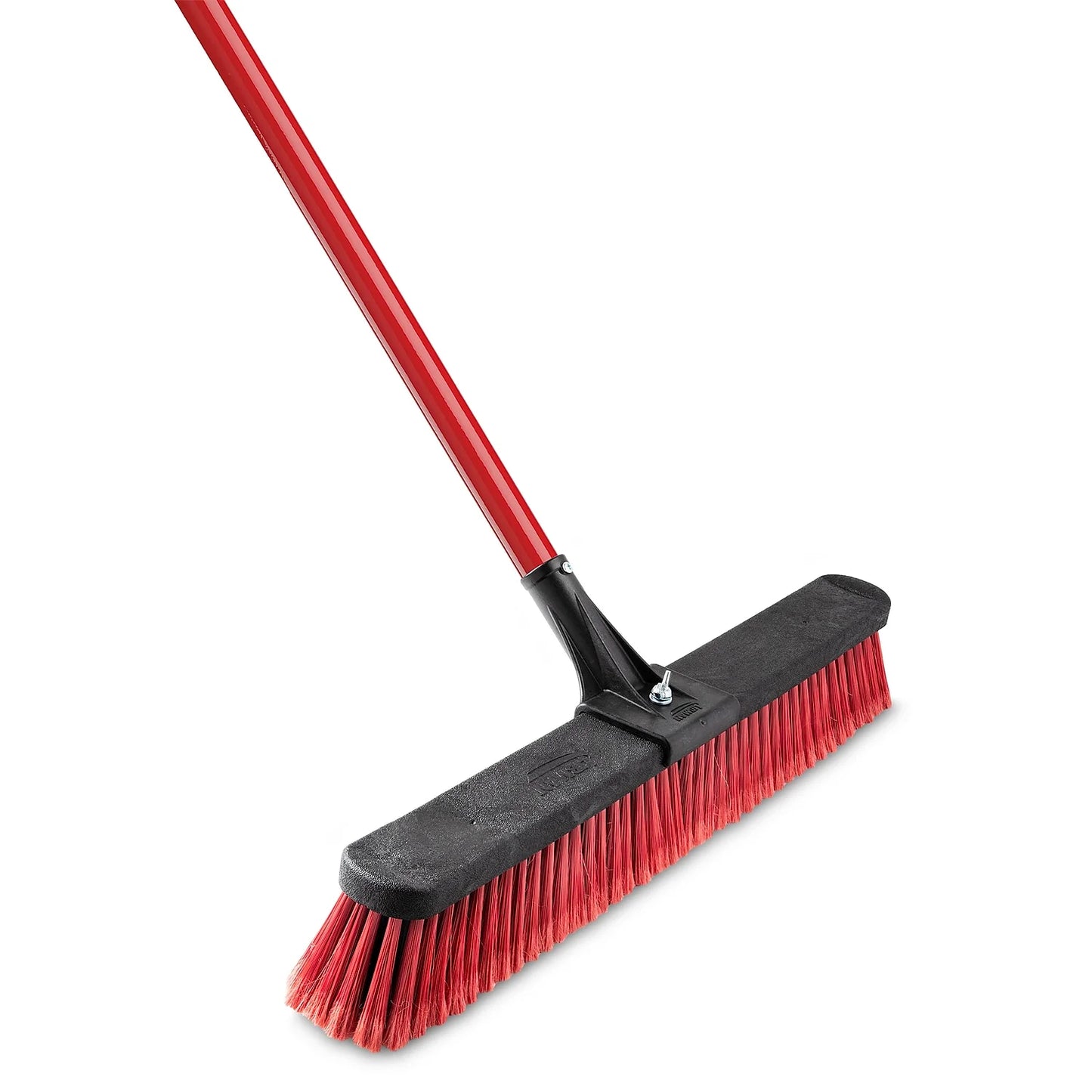 "24-Inch Multi-Surface Push Broom in Red & Black"