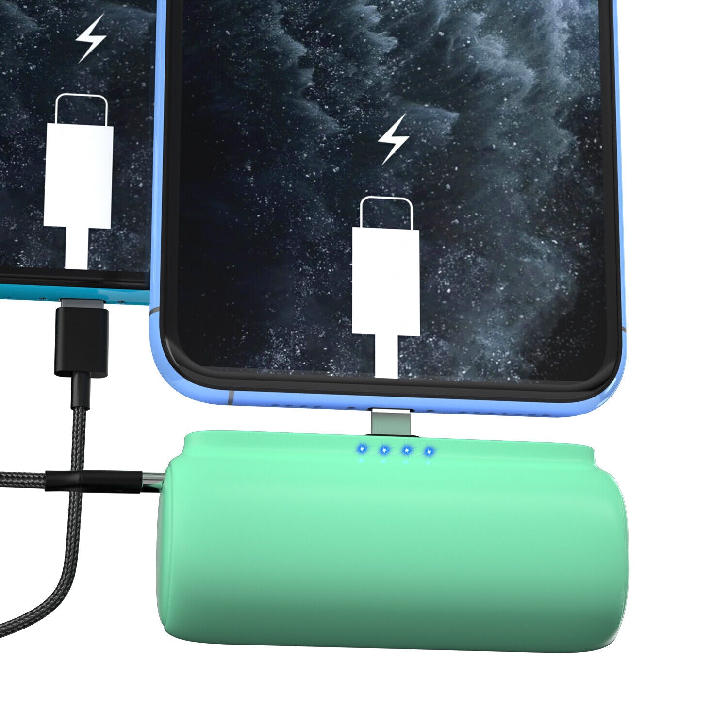 Portable Mini Power Bank Charger for iPhone and Type C Phones - Instant Charging Technology