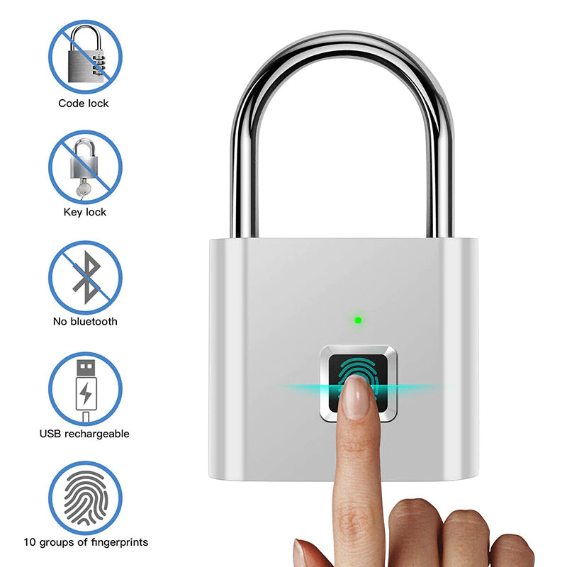 "Secure Touch: USB Rechargeable Smart Lock with Fingerprint Recognition"