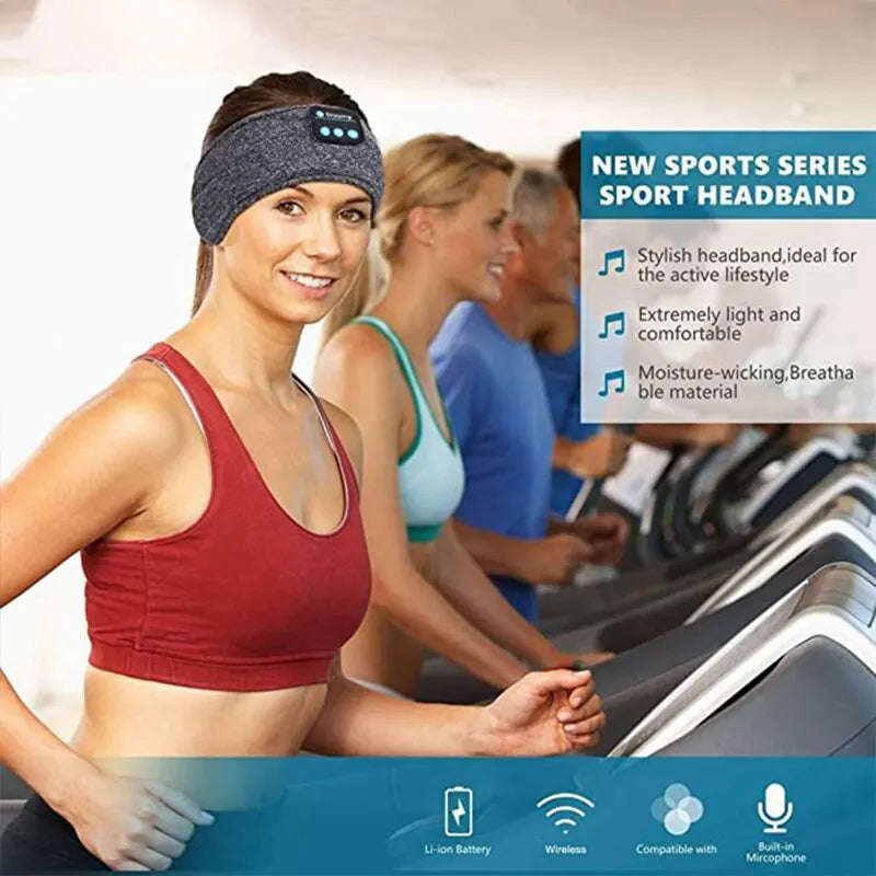 Wireless Bluetooth Headband Headphones for Sports and Sleeping