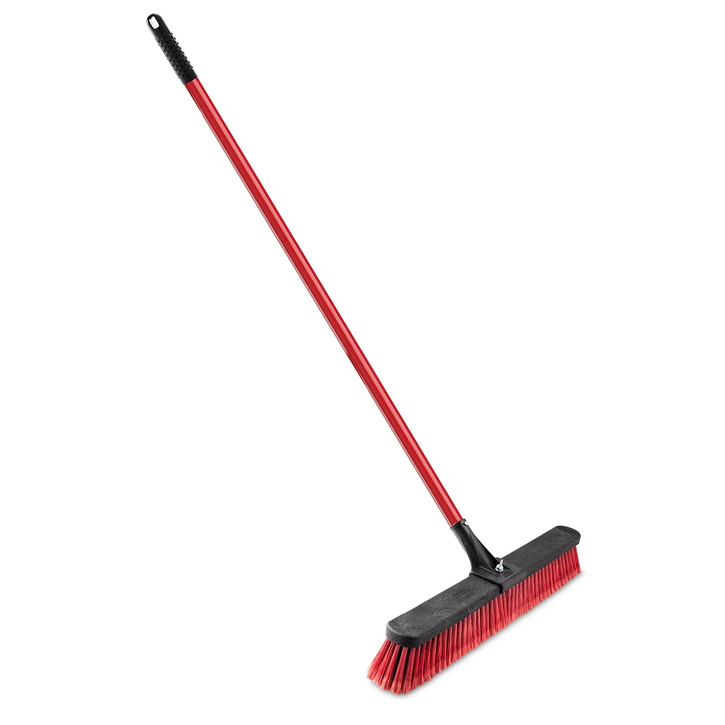 "24-Inch Multi-Surface Push Broom in Red & Black"