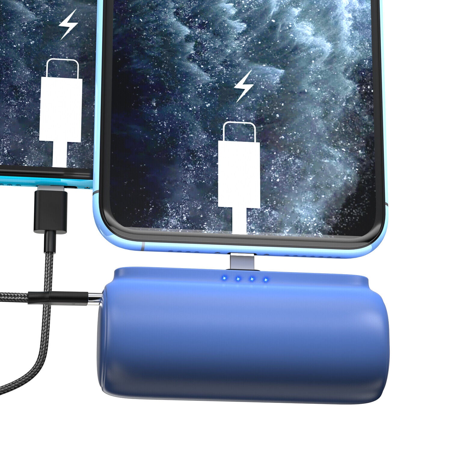 Portable Mini Power Bank Charger for iPhone and Type C Phones - Instant Charging Technology